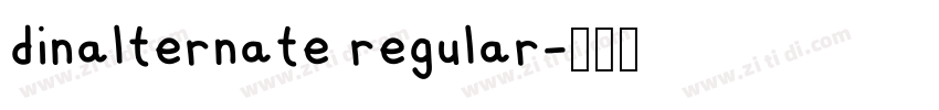 dinalternate regular字体转换